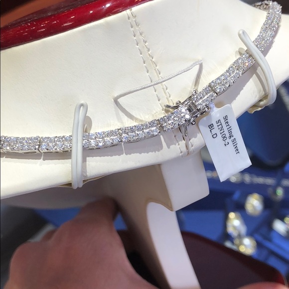 Bridal Jewelry Simulated diamond 💎 Bridal mother of bride Necklace jewelry - Picture 4 of 7